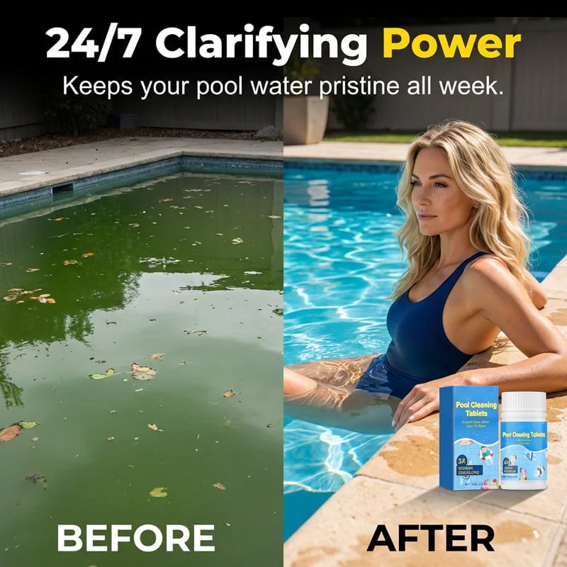 🔥HOT SALE 49% OFF🏊♂️Pool Cleaning Tablets for Crystal Clear Water 💦