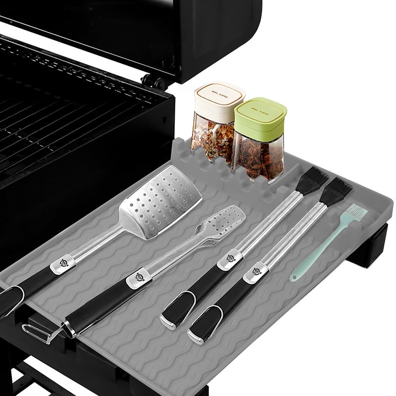 🔥Last Day 49% OFF -🍖Silicone BBQ Side Shelf Mat — Keep Tools Clean & Close