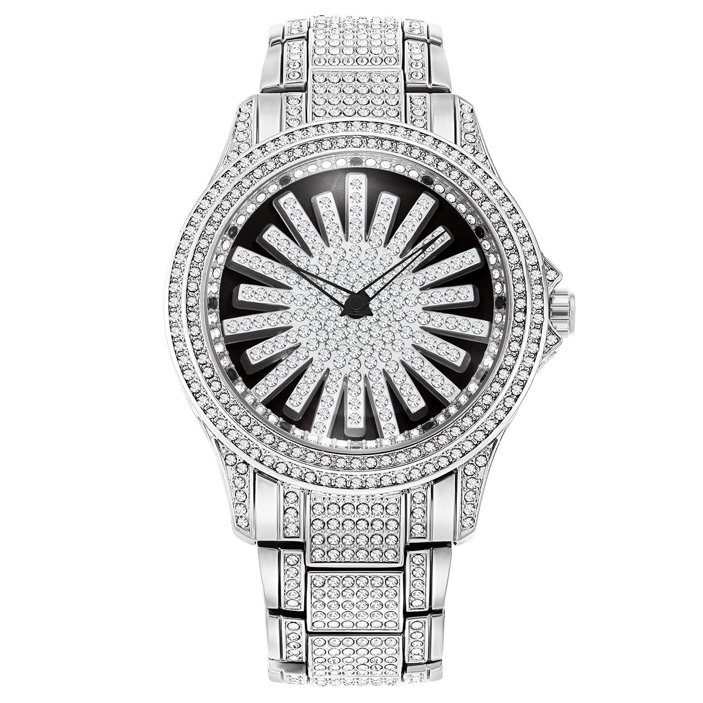 ⌚Men's Iced-Out Rotating Dial Watch
