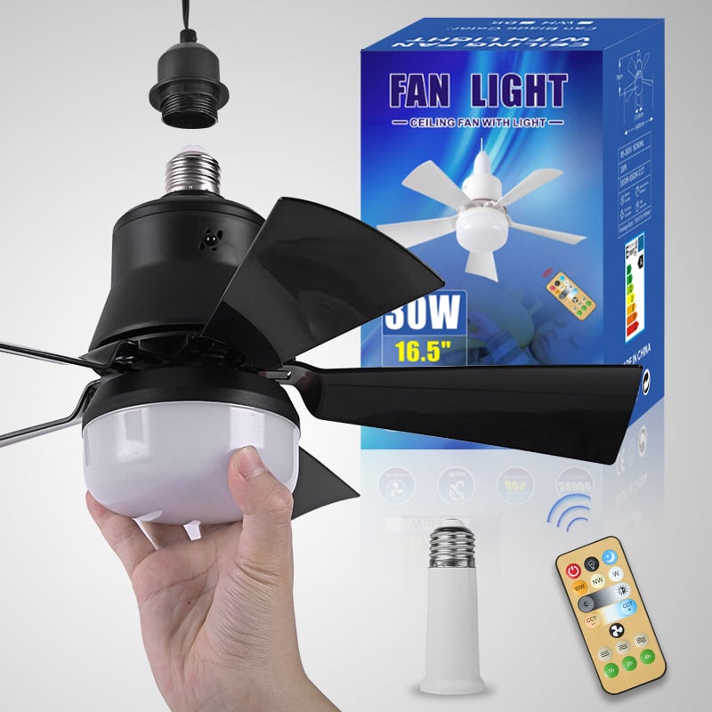 β³LAST DAY SALE 50% OFFπ₯40W LED Ceiling Fan Light β 20.5β Ultra-Quiet with Remote π― | E27 + FREE B22 Adapter π | For Bedroom π΄, Kitchen π©βπ³ & Garage π οΈ