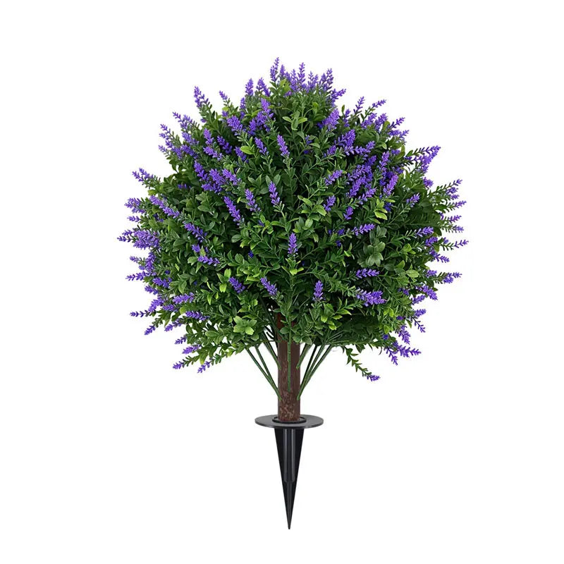 Artificial lavender spherical direct-pull artificial flower with ground nails