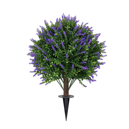 Artificial lavender spherical direct-pull artificial flower with ground nails