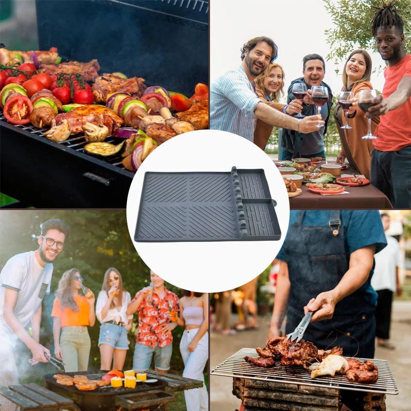 🔥Last Day 49% OFF -🍖Silicone BBQ Side Shelf Mat — Keep Tools Clean & Close