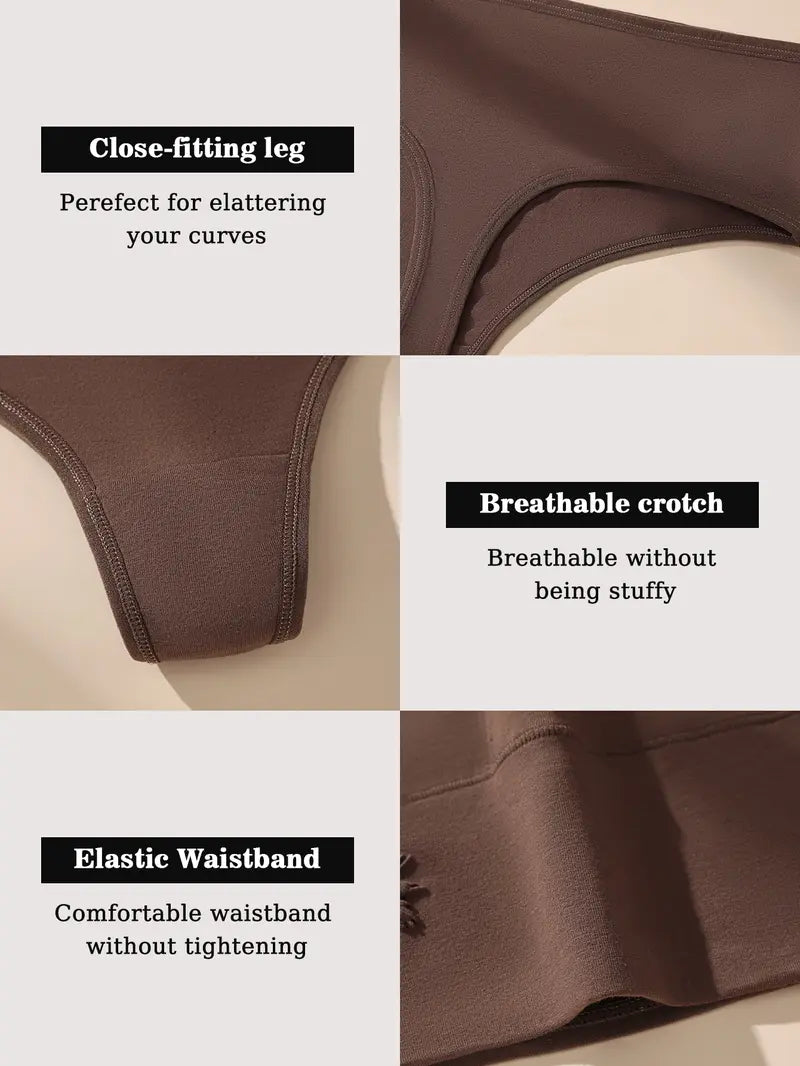 Hotcom Women's High Waist Seamless Thongs