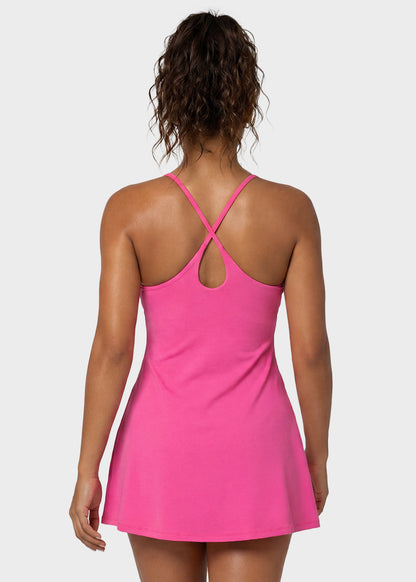 Summer Hot Sale☀️Softlyzero Plush Backless Active Dress-Easy Peezy, Spring Dresses, Dance Dresses for Women