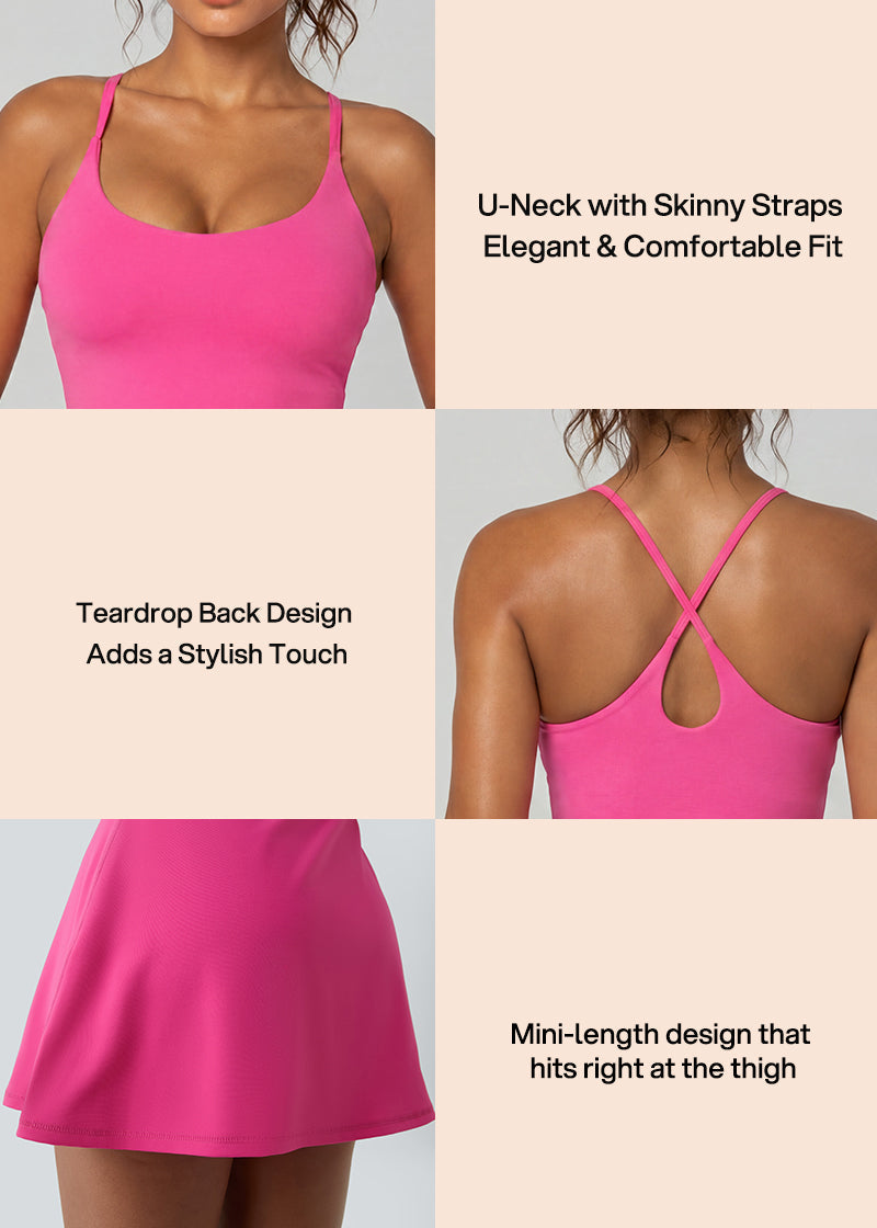 Summer Hot Sale☀️Softlyzero Plush Backless Active Dress-Easy Peezy, Spring Dresses, Dance Dresses for Women