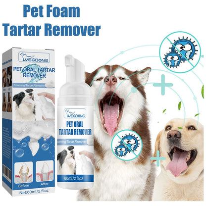 🏆Flash Sale#🔥Pet Tartar Remover Foam – Fresh Breath & Healthy Teeth, No Brushing Needed -8RH7