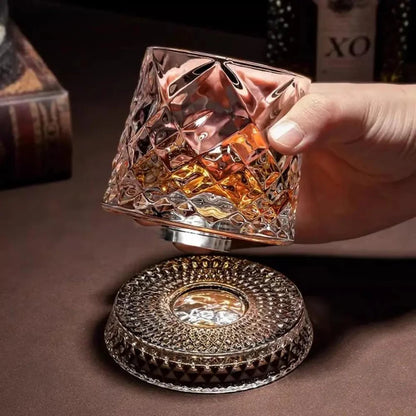 🔥Luxury 360° Spinning Crystal Glass
