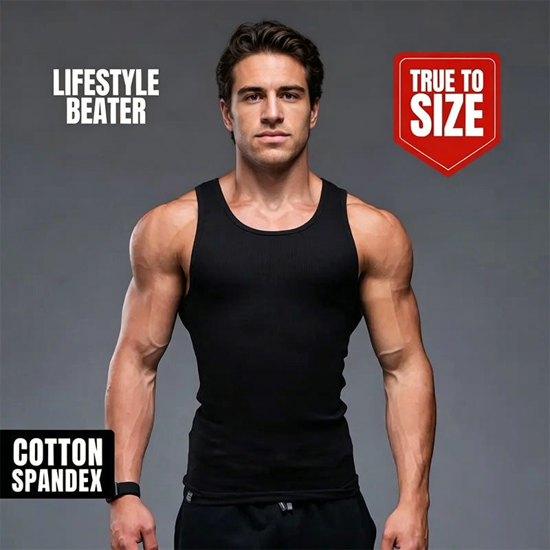 🎽🔥EKKO Lifestyle Beater - TRUE TO SIZE | Premium Ultra-Soft Cotton Fitted Tank 3 Pack