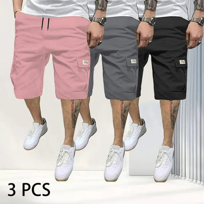 🔥LAST DAY-49% OFF💥Men's 3-Piece Fitted Matching Shorts Set