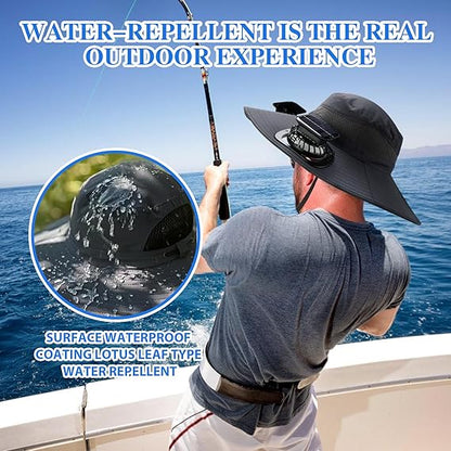 🔥Summer Hot Sale 50% OFF⚡-2026 New Ultralight Solar Fan Sun Fishing Hat-Solar & USB Charging🧢