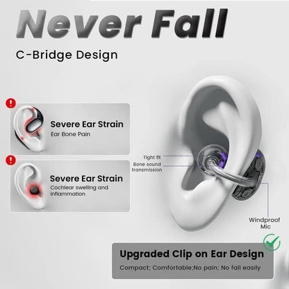 🔥Pain-Free Clip-On Earbuds & Smartwatch Gift Set – Complete Bundle with 20W Charger & Straps, Compatible with iOS & Android