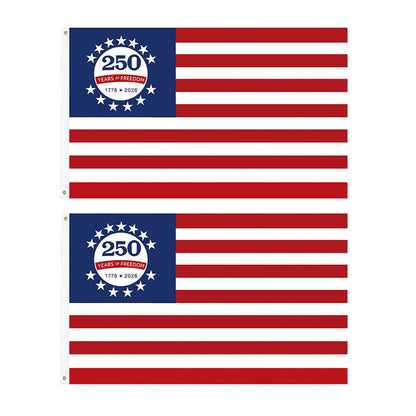 Last Day 50% OFF🔥250th Anniversary USA Commemorative Flag (3x5 Ft),Double-Sided Embroidered