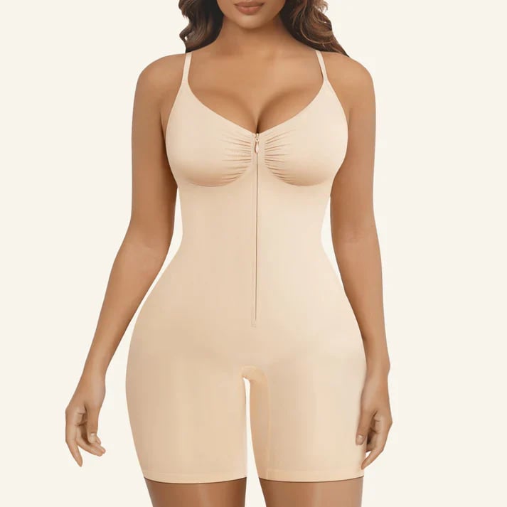 🎁LAST DAY 49% OFF🔥Women's Tummy Control Bodysuit – Zip-Up, Ultra Stretch, Breathable Mesh