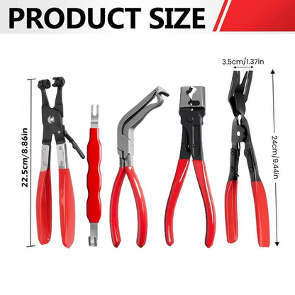 🔧 High-Carbon Steel Automotive Electrical Disconnect Pliers Kit - Multi-Function Auto Repair Removal Tools