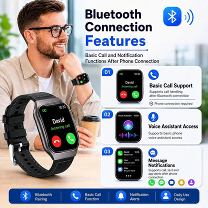 🔥Pain-Free Clip-On Earbuds & Smartwatch Gift Set – Complete Bundle with 20W Charger & Straps, Compatible with iOS & Android