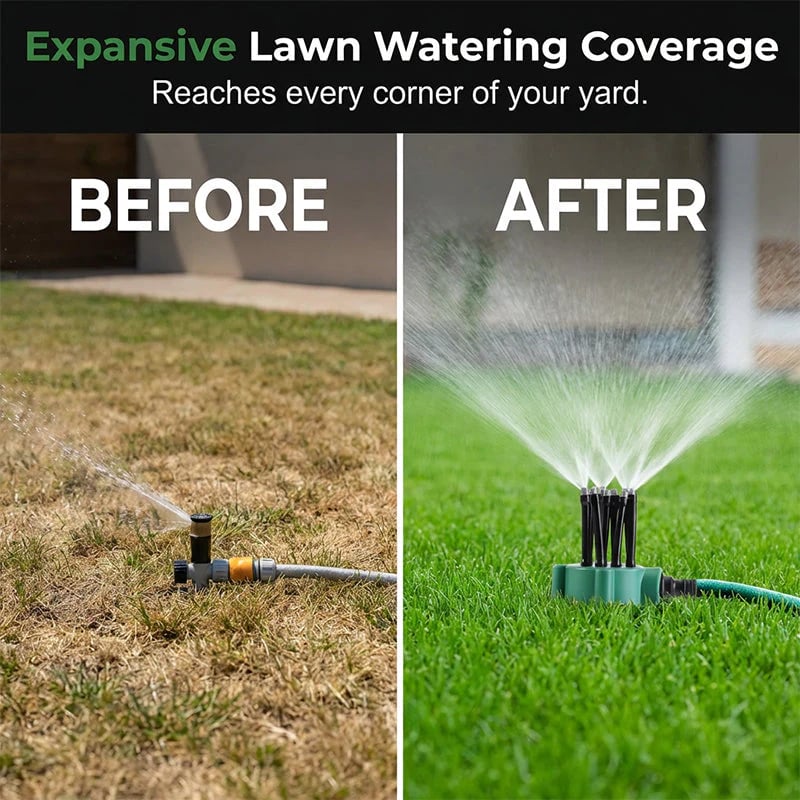 🏆Flash Sale🌳 360° Automatic Rotary Garden Sprinkler — Full Coverage Precision Irrigation, Keep Every Inch of Your Lawn Vibrant & Green (49% OFF)