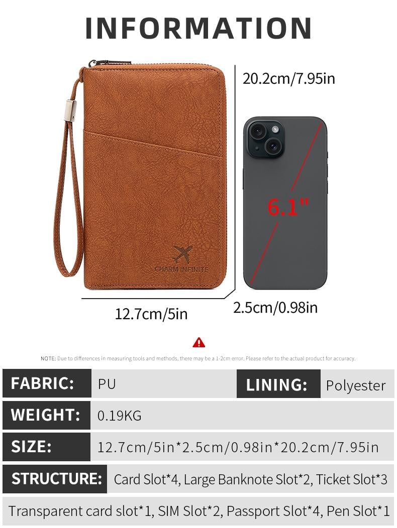 ✈️Travel Document Organizer with RFID Blocking for Passports, Cards & Tickets