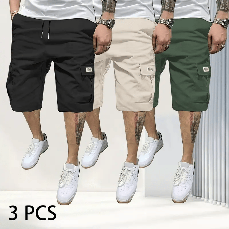 🔥LAST DAY-49% OFF💥Men's 3-Piece Fitted Matching Shorts Set
