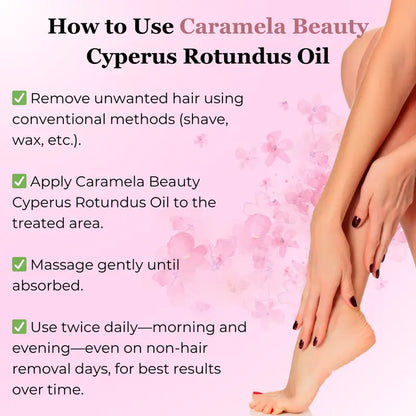 HOT SALE 49% OFF 🔥 Caramela Beauty Cyperus Rotundus Oil for Natural Hair Reduction - 60 ml/2 oz