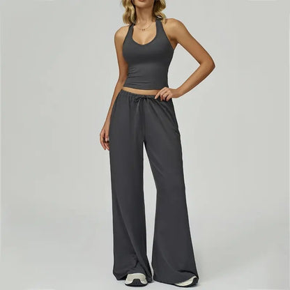 ⚡Hot Sales 49% OFF🔥Women's 2-Piece Fitted Sweatsuit - Trendy Summervibe Athleisure Set(✨Removable Chest Pads)
