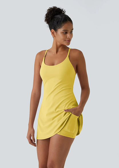 Summer Hot Sale☀️Softlyzero Plush Backless Active Dress-Easy Peezy, Spring Dresses, Dance Dresses for Women