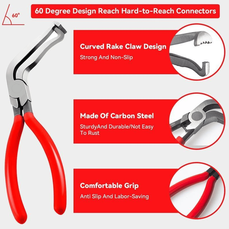 🔧 High-Carbon Steel Automotive Electrical Disconnect Pliers Kit - Multi-Function Auto Repair Removal Tools