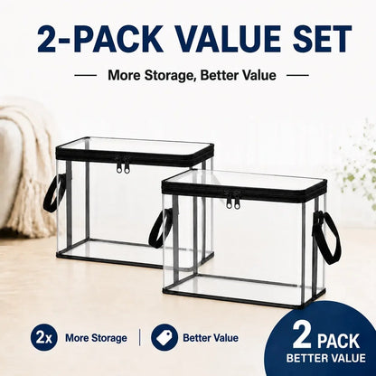 🔥Buy More Save More🔥Black PVC Stuffed Animal & Doll Storage Box with Handle