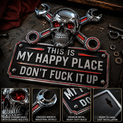 🔥Father’s Day 49% OFF 💀"This Is My Happy Place" Garage Wall Sign