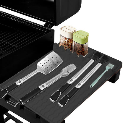 🔥Last Day 49% OFF -🍖Silicone BBQ Side Shelf Mat — Keep Tools Clean & Close