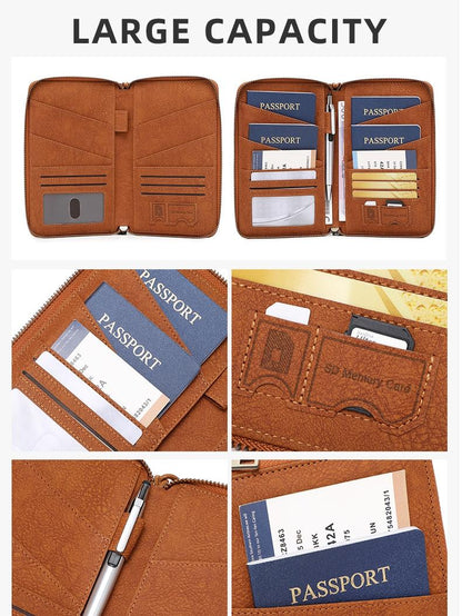 ✈️Travel Document Organizer with RFID Blocking for Passports, Cards & Tickets