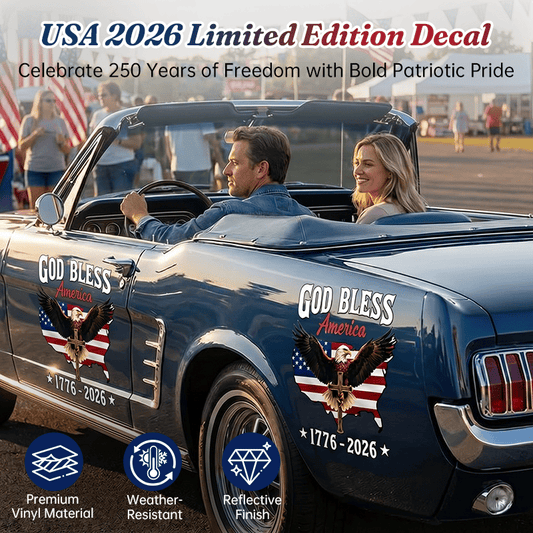 USA 250th Anniversary Decal 1776-2026