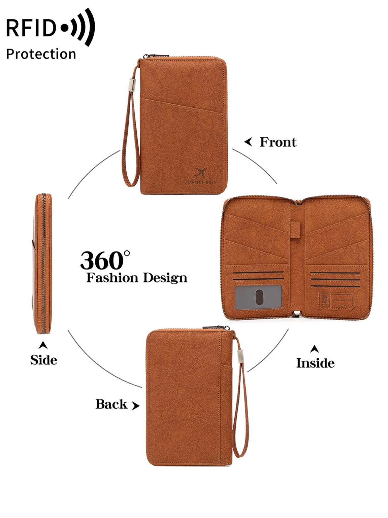 ✈️Travel Document Organizer with RFID Blocking for Passports, Cards & Tickets