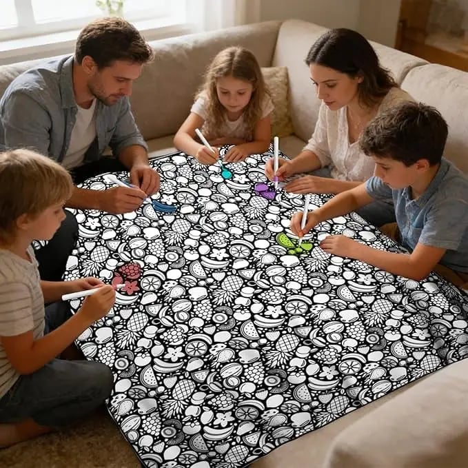 🏆Flash Sale#🔥The Attention Rebuilder-DIY Coloring Blanket