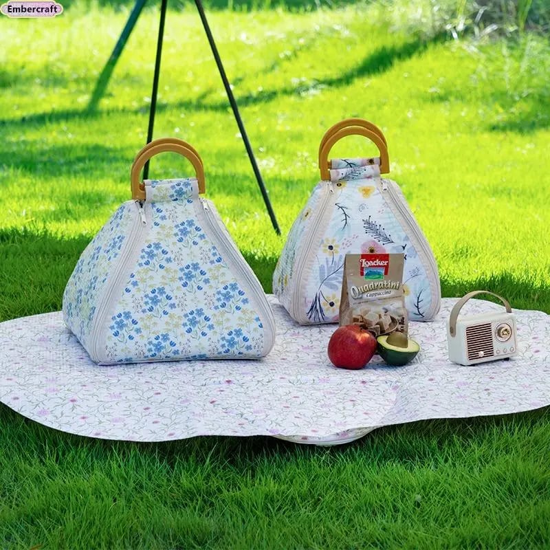 Foldable Waterproof Picnic Blanket with Carry Handle