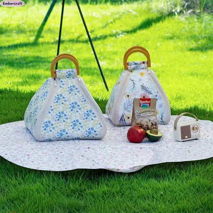 Foldable Waterproof Picnic Blanket with Carry Handle