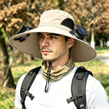 🔥Summer Hot Sale 50% OFF⚡-2026 New Ultralight Solar Fan Sun Fishing Hat-Solar & USB Charging🧢