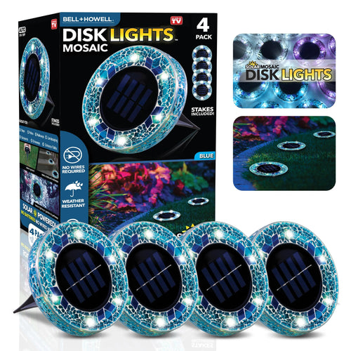 🏆Flash Sale✨Solar Outdoor Mosaic Disk Lights, Waterproof Decorative Pathway LED Light