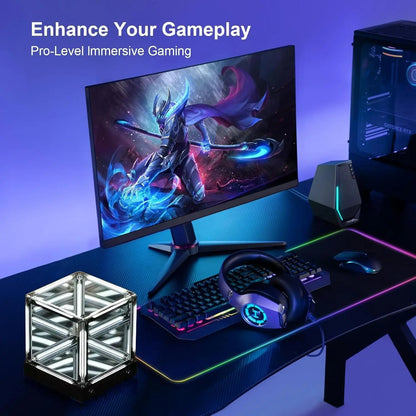 🏆Flash Sale#4D RGB Infinity Mirror Cube Light - Wireless Rechargeable Abyss Lamp