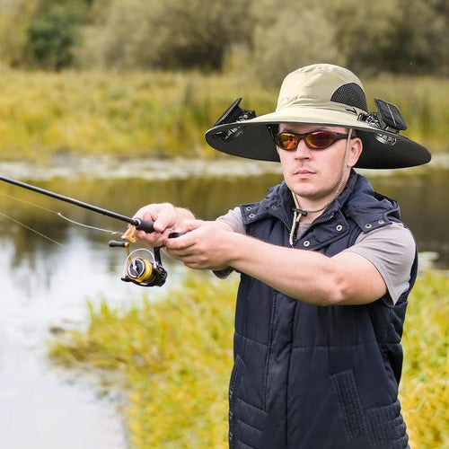 🔥Summer Hot Sale 50% OFF⚡-2026 New Ultralight Solar Fan Sun Fishing Hat-Solar & USB Charging🧢