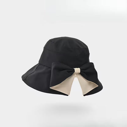 👒Summer Hot Sale☀️Women's Bowknot Wide Brim Sun Protective Hat