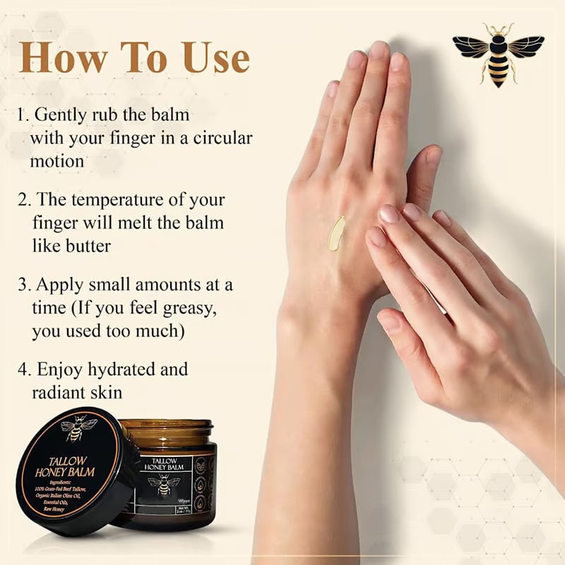 🍊Final 3 Hours: Only $19.99🎁Organic Grass-Fed Beef Tallow Balm with Raw Honey