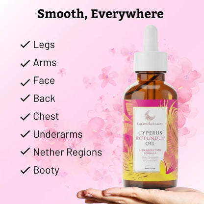 HOT SALE 49% OFF 🔥 Caramela Beauty Cyperus Rotundus Oil for Natural Hair Reduction - 60 ml/2 oz