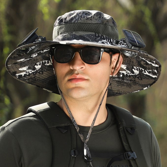 🔥Summer Hot Sale 50% OFF⚡-2026 New Ultralight Solar Fan Sun Fishing Hat-Solar & USB Charging🧢
