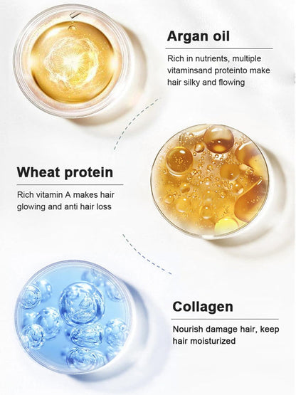 🔥HOT SALE 49% OFF 🔥 Deep Repair Collagen Hair Mask Serum, enriched with argan oil and collagen