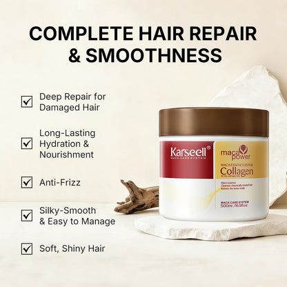 🔥HOT SALE 49% OFF 🔥 Deep Repair Collagen Hair Mask Serum, enriched with argan oil and collagen