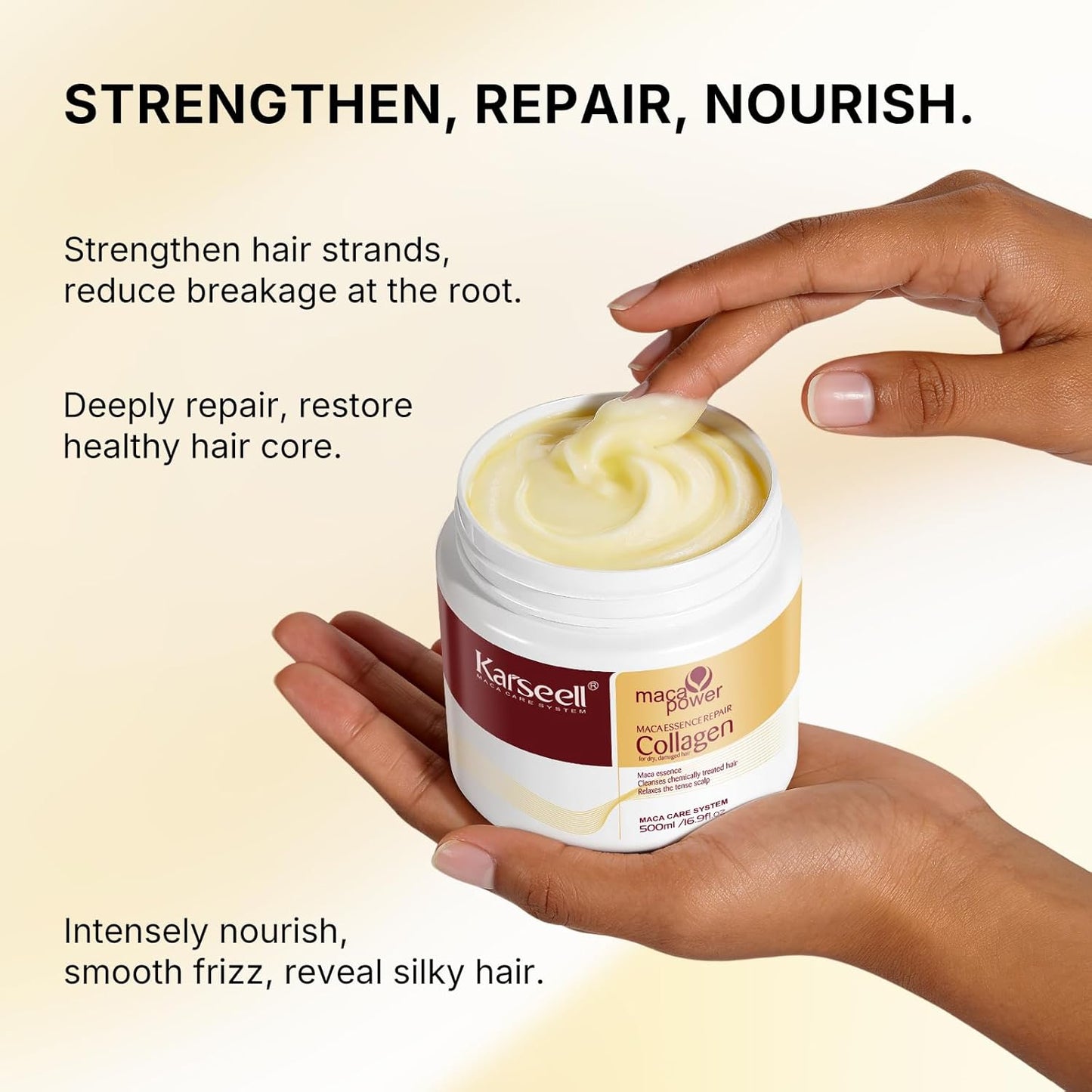 🔥HOT SALE 49% OFF 🔥 Deep Repair Collagen Hair Mask Serum, enriched with argan oil and collagen