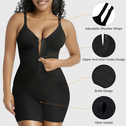 🎁LAST DAY 49% OFF🔥Women's Tummy Control Bodysuit – Zip-Up, Ultra Stretch, Breathable Mesh