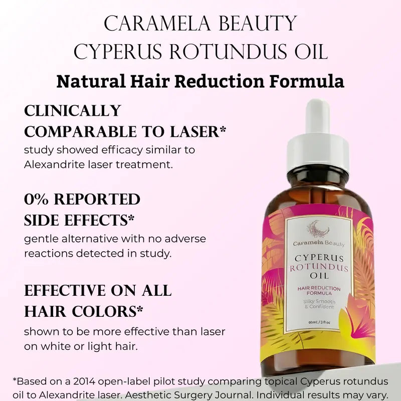 HOT SALE 49% OFF 🔥 Caramela Beauty Cyperus Rotundus Oil for Natural Hair Reduction - 60 ml/2 oz