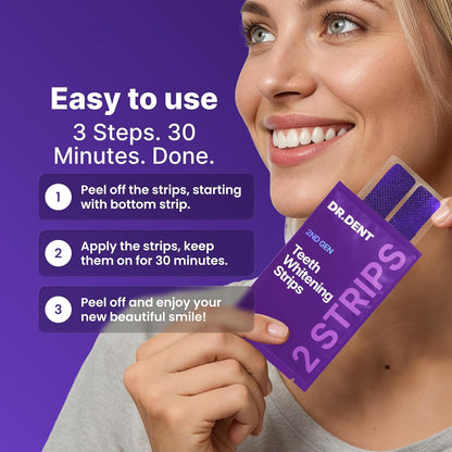 HOT SALE 60% OFF🔥Purple Teeth  Whitening Strips – Fast Results, Zero Sensitivity